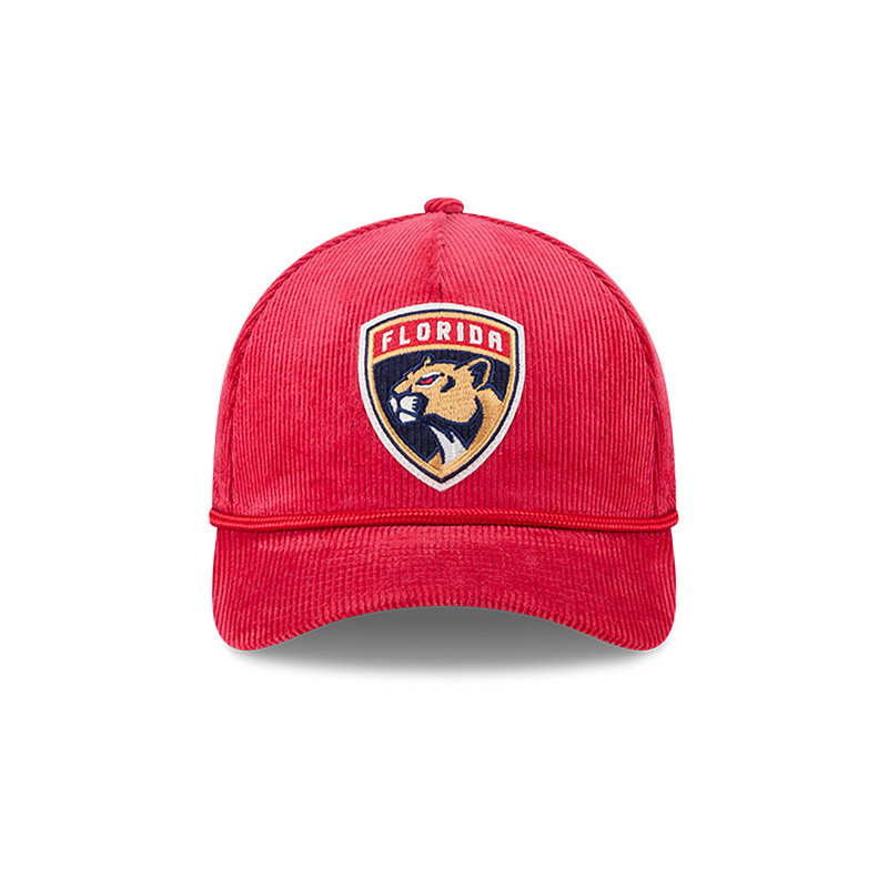 Florida Panthers Red 9FORTY A-Frame Corduroy Rope Cap