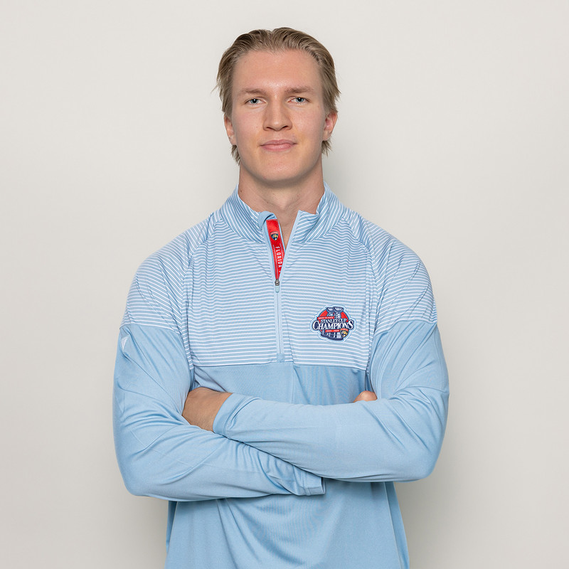 Florida Panthers 2024-2025 Back-to-Back Stanley Cup Champions Light Blue 1/4 Zip Pullover