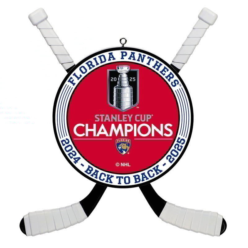 Florida Panthers 2024-2025 Back-to-Back Stanley Cup Champions Hallmark Keepsake Ornament