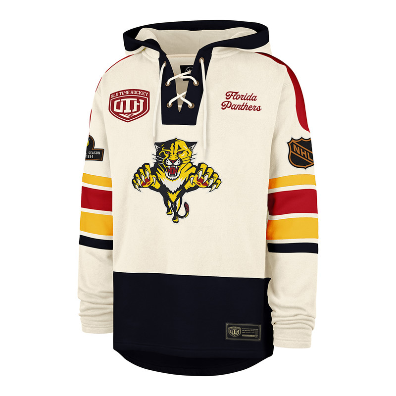 Florida Panthers Cream Puck Drop Expansion Lacer Hooded Sweatshirt