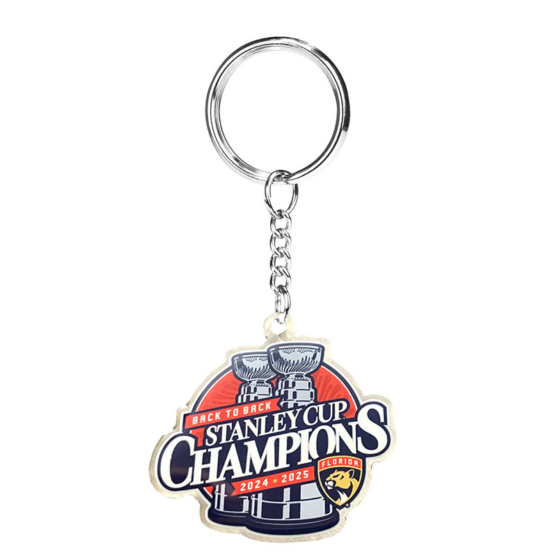 Florida Panthers 2024-2025 Back-to-Back Stanley Cup Champions Metal Keychain