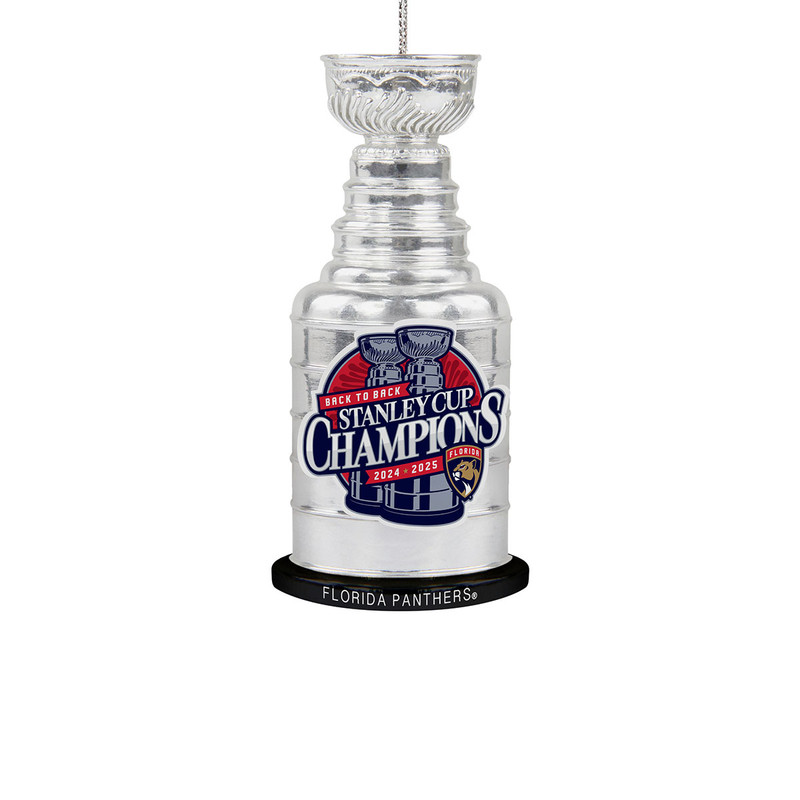 Florida Panthers 2024-2025 Back-to-Back Stanley Cup Champions Trophy Ornament