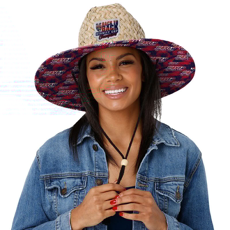 Florida Panthers 2024-2025 Back-to-Back Stanley Cup Champions Straw Hat
