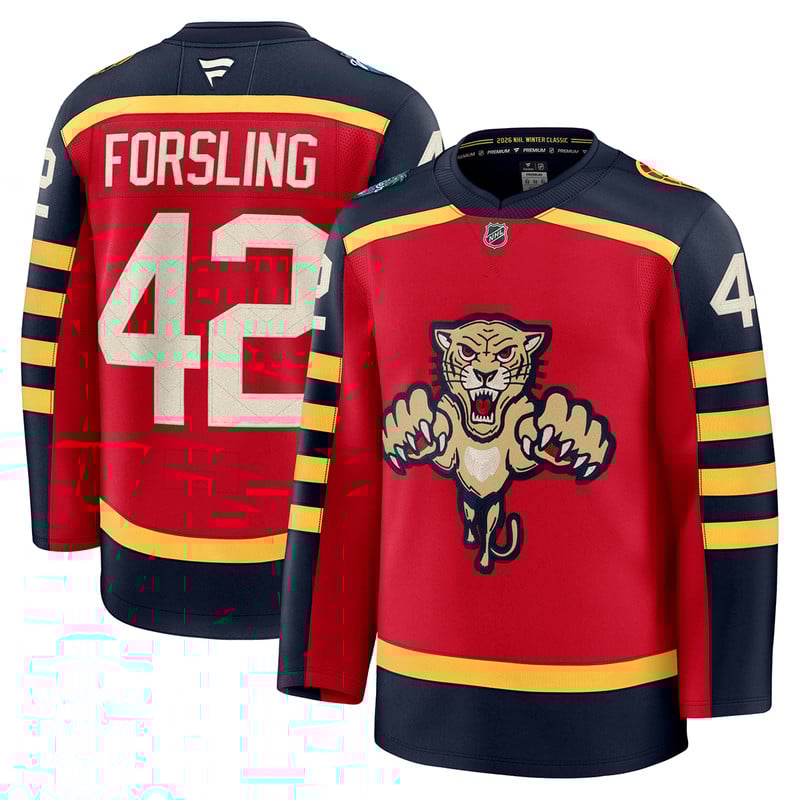 Florida Panthers NHL 2026  Winter Classic #42 Gustav Forsling Premium Jersey