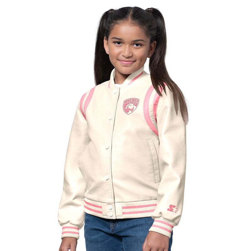 Florida Panthers Youth Girls Underdog Varsity Jacket