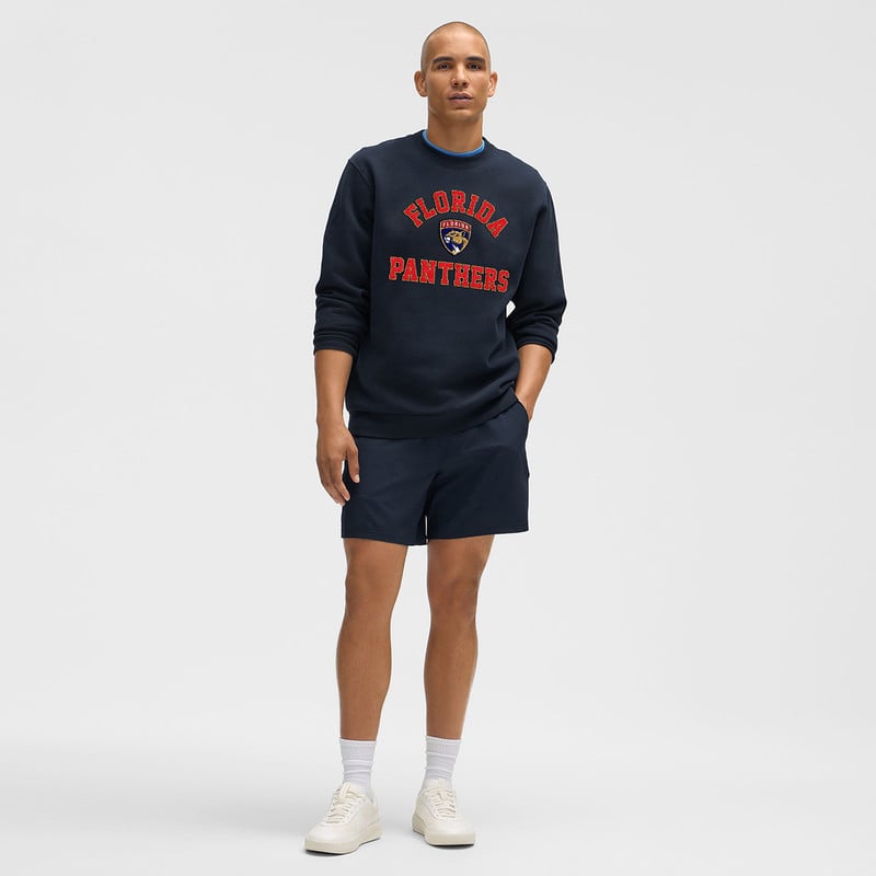 Florida Panthers Navy Steady State Crew Neck Pullover