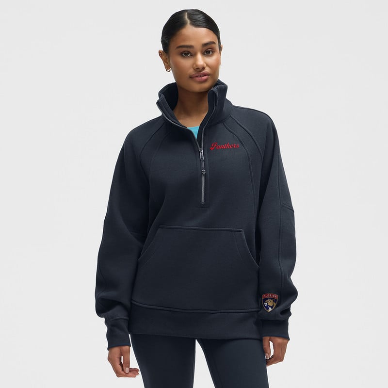 Florida Panthers Women's Long Scuba Oversized Half Zip Funnel Neck