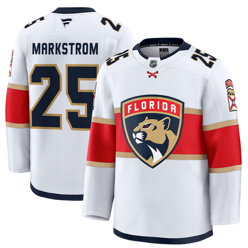 Florida Panthers #25 Jacob Markstrom Premium Authentic Away Jersey