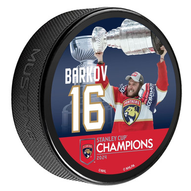 Florida Panthers 2024 Stanley Cup Champions Aleksander Barkov Puck