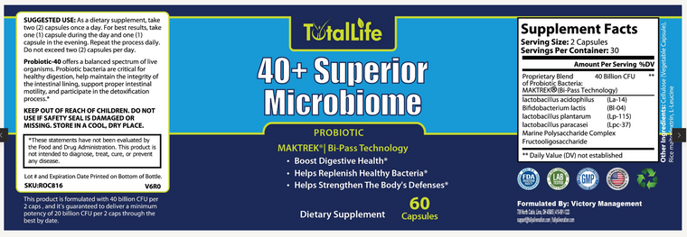 40+ Superior Microbiome