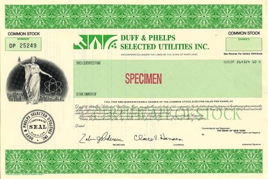 Duff & Phelps Selected Utilities Inc. Maryland