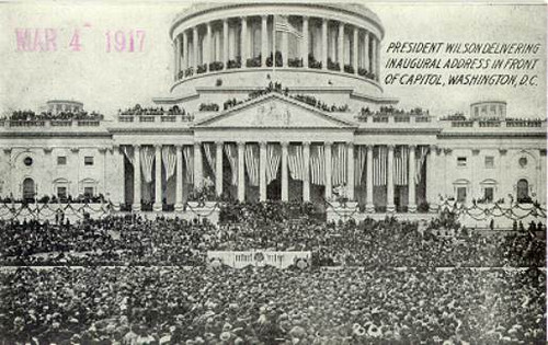 President Wilson's Inaugural Address - Photo Postcard 1917