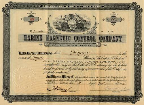 Marine Magnetic Control Company - New York 1905