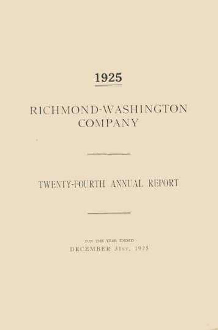 Richmond-Washington Company 1925