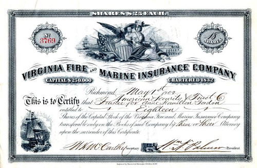 Virginia Fire and Marine Insurance Company - Richmond, Virginia