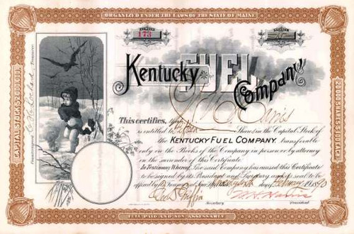 Kentucky Fuel Company 1890 - Classic Little Girl Vignette