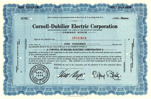 Cornell-Dubilier Electric Corporation - Delaware