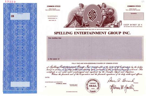 Spelling Entertainment Group Inc. (  produced popular shows such as Charmed, Beverly Hills, 90210, 7th Heaven, Dynasty and Melrose Place)