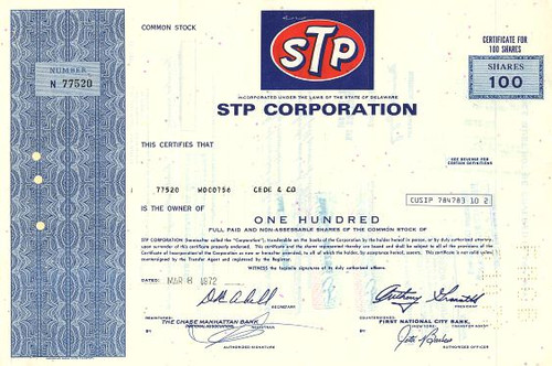 STP Corporation - Delaware 1972