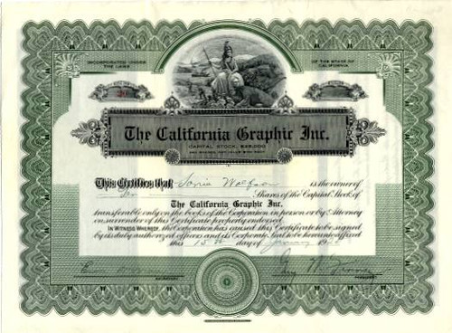 California Graphic Inc. - California 1925