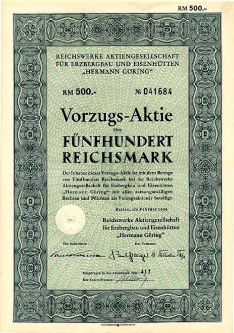 Reichswerke Aktiengesellschaft fÃ¼r Erzbergbau und EisenhÃ¼tten "Hermann GÃ¶ring" - Nazi munitions and tank factory - Germany 1939