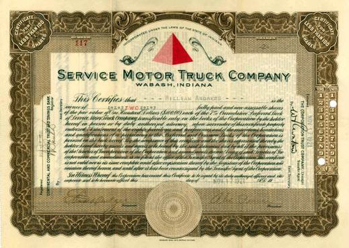 Service Motor Truck Company 1922 - Wabash, Indiana