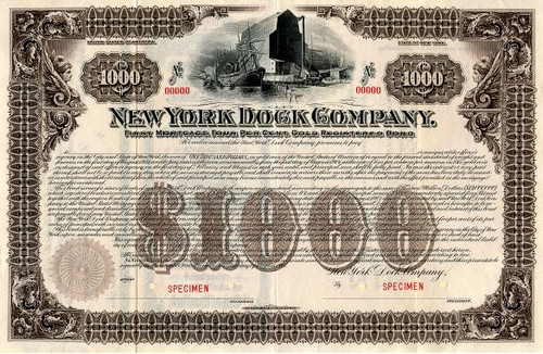 New York Dock Company - New York 1901