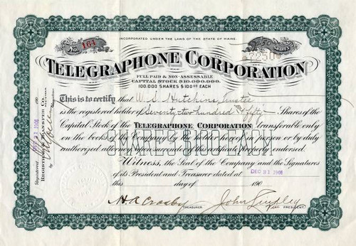 Telegraphone Corporation - 1906