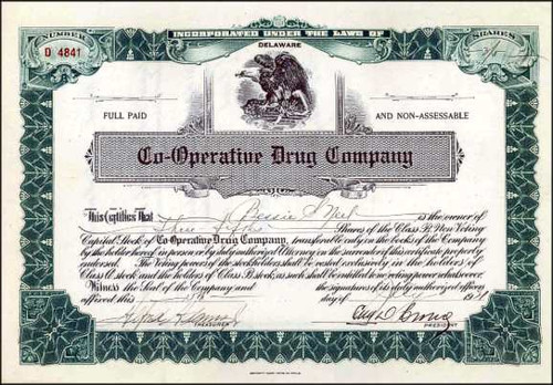 Co-Operative Drug Company 1921
