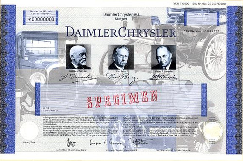 Daimler Chrysler ( Mercedes Benz Car Company ) - Pre  Chrysler Sale and Bankruptcy