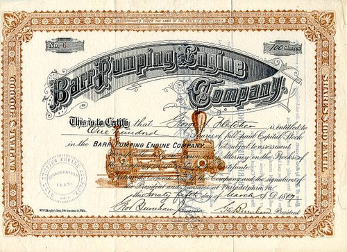 Barr Pumping Engine Company - Pennsylvania 1889