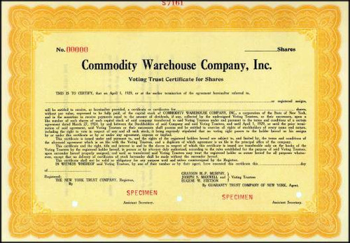 Commodity Warehouse Company, Inc.
