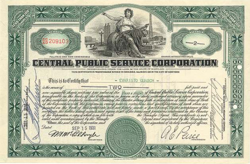 Central Public Service Corporation - Maryland, 1930