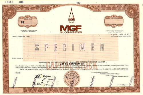 MGF Oil Corporation - Delaware 1982