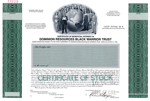 Dominion Resources Black Warrior Trust - Delaware 1994