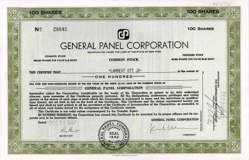 General Panel Corporation 1947