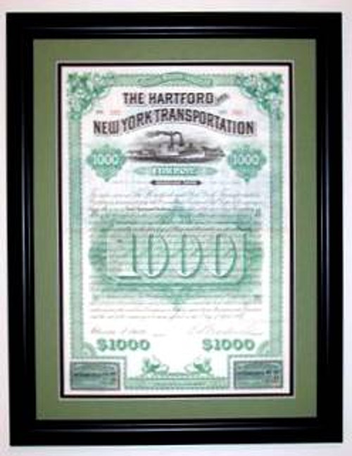 Hartford and New York Transportation Company Professionally Framed - Great Steamship Image 1887