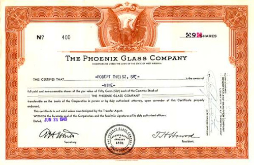 Phoenix Glass Company  ( Now Anchor Hocking  )