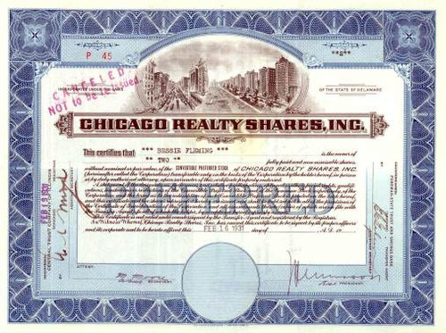 Chicago Realty Shares, Inc. ( Chicago City and River Vignette )