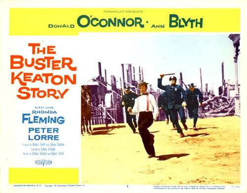 The Buster Keaton Story Lobby Card Starring Donald O'Conner and Ann Blyth - 1957 The Buster Keaton Story Lobby Card Starring Donald O'Conner and Ann Blyth - 1957
