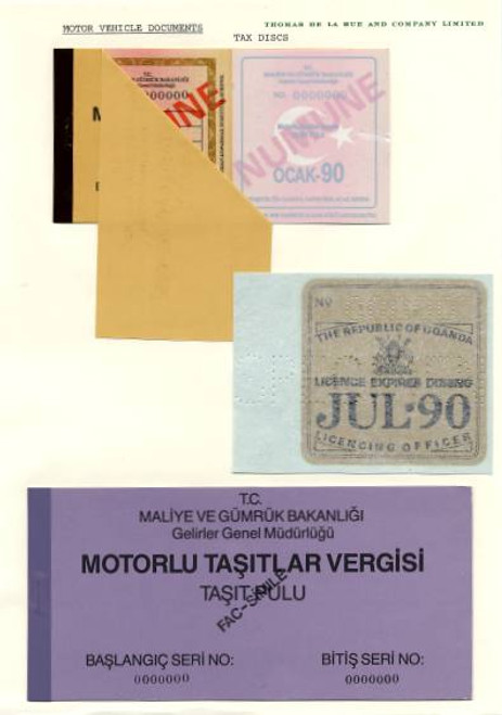 Motor Vehicle Specimen Documents