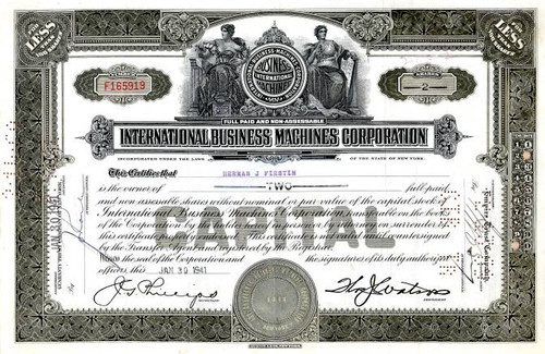 International Business Machines Corporation IBM (Thomas J. Watson as President) - New York 1941 International Business Machines Corporation IBM (Thomas J. Watson as President) - New York 1941
