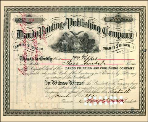 Dando Printing and Publishing Company 1885