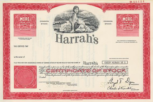Harrah's Casinos and Hotels (largest gaming company in the world) - Nevada Harrah's Casinos and Hotels (largest gaming company in the world) - Nevada