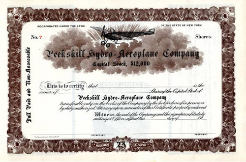 Peekskill Hydro-Aeroplane Company 191X