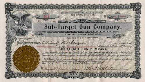 Sub Target Gun Company - Maine  1904