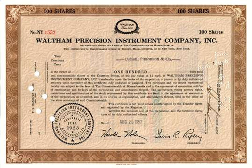 Waltham Precision Instrument Company, Inc.