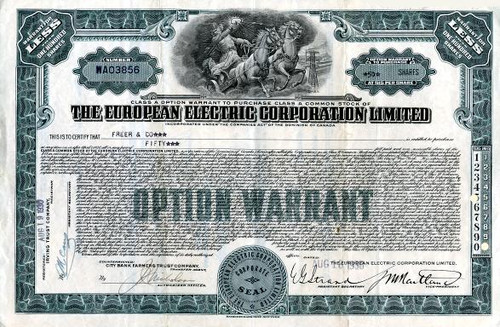 European Electric Corporation - 1930