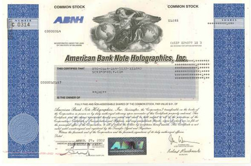 American Bank Note Holographics, Inc (Holograph vignette)