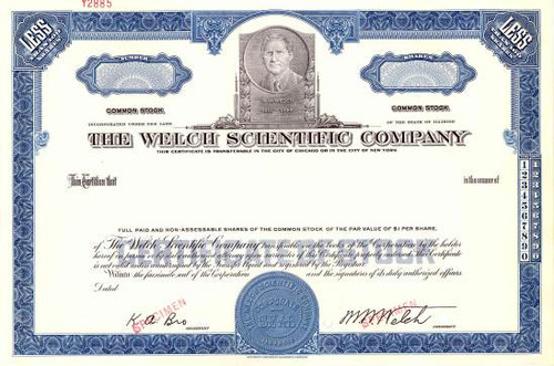 Welch Scientific Company - Early Scientific Equipment Maker